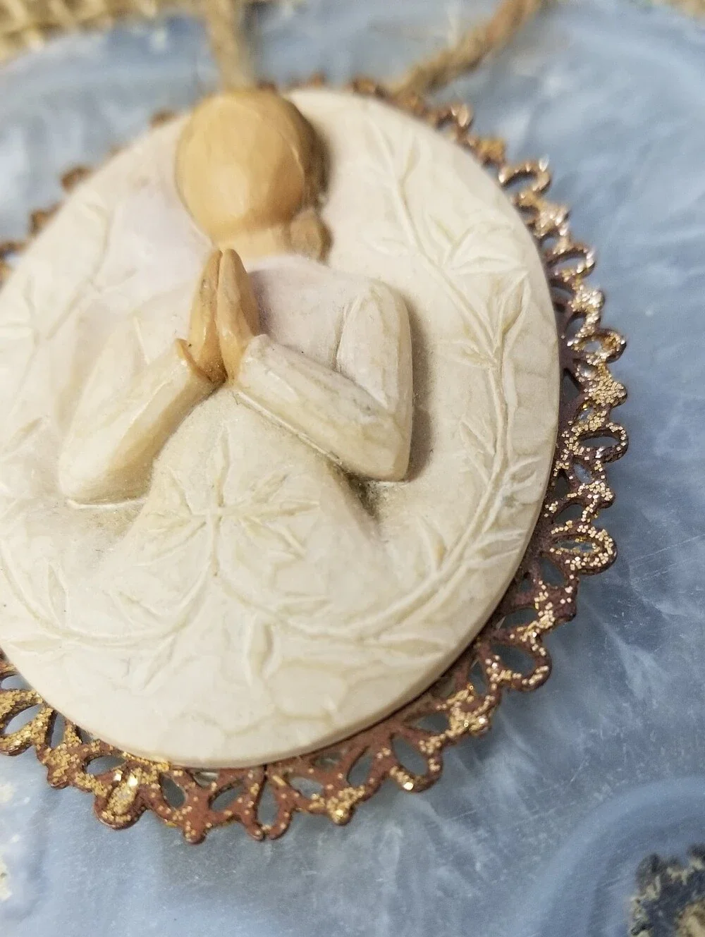 Willow Tree Metal Edged Ornament ( A Tree A Prayer)